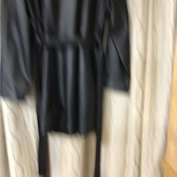 Bagatelle  Ladies Med  black leather long jacket - Picture 4 of 4